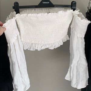 Long sleeve flowy tube top